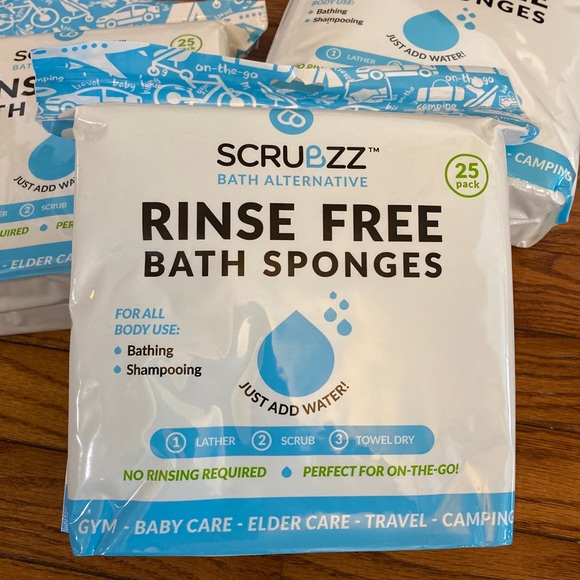 Set of three packs of rinse free bath sponges - Picture 3 of 4